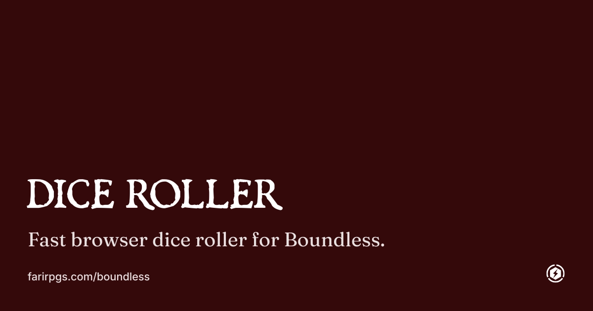 OG image preview for Dice Roller - Boundless