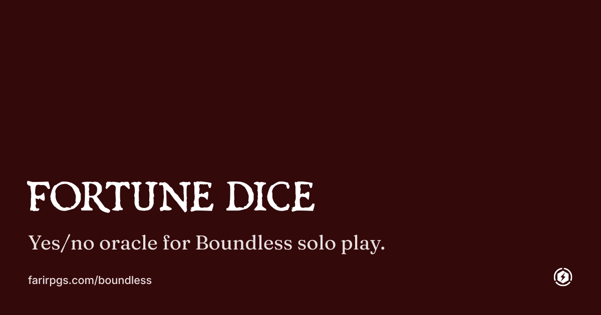 OG image preview for Fortune Dice Roller - Boundless