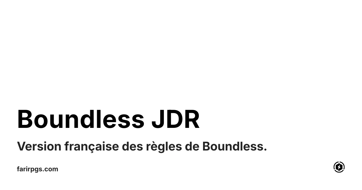 OG image preview for Boundless RPG (Français) - Boundless