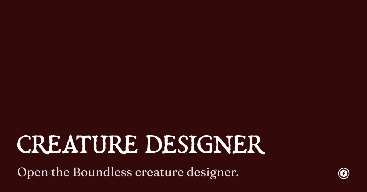 OG image preview for Creature Designer