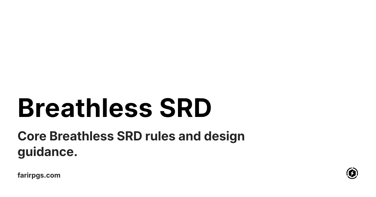 OG image preview for Breathless SRD