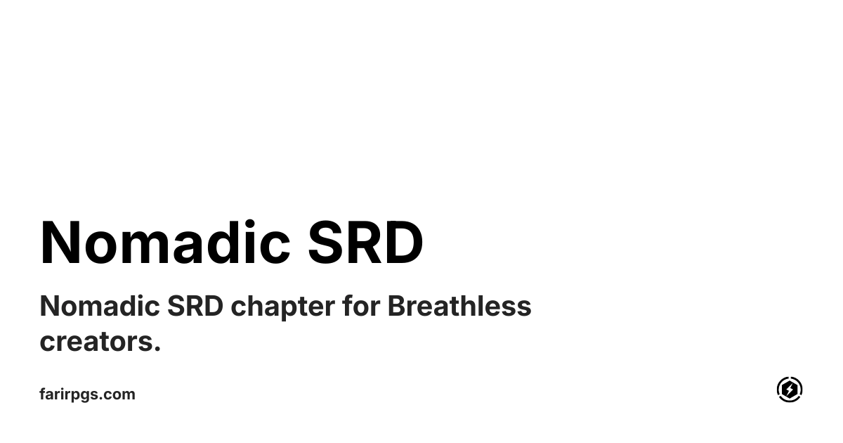 OG image preview for Nomadic SRD 