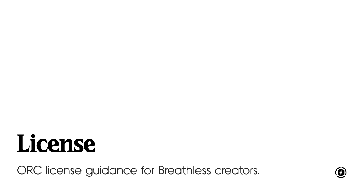 OG image preview for License - Breathless