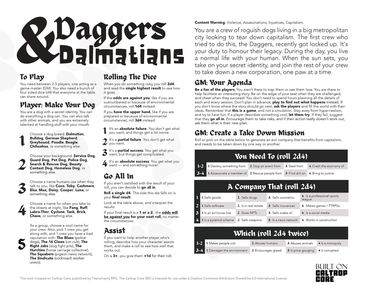 Daggers & Dalmatians (PDF)