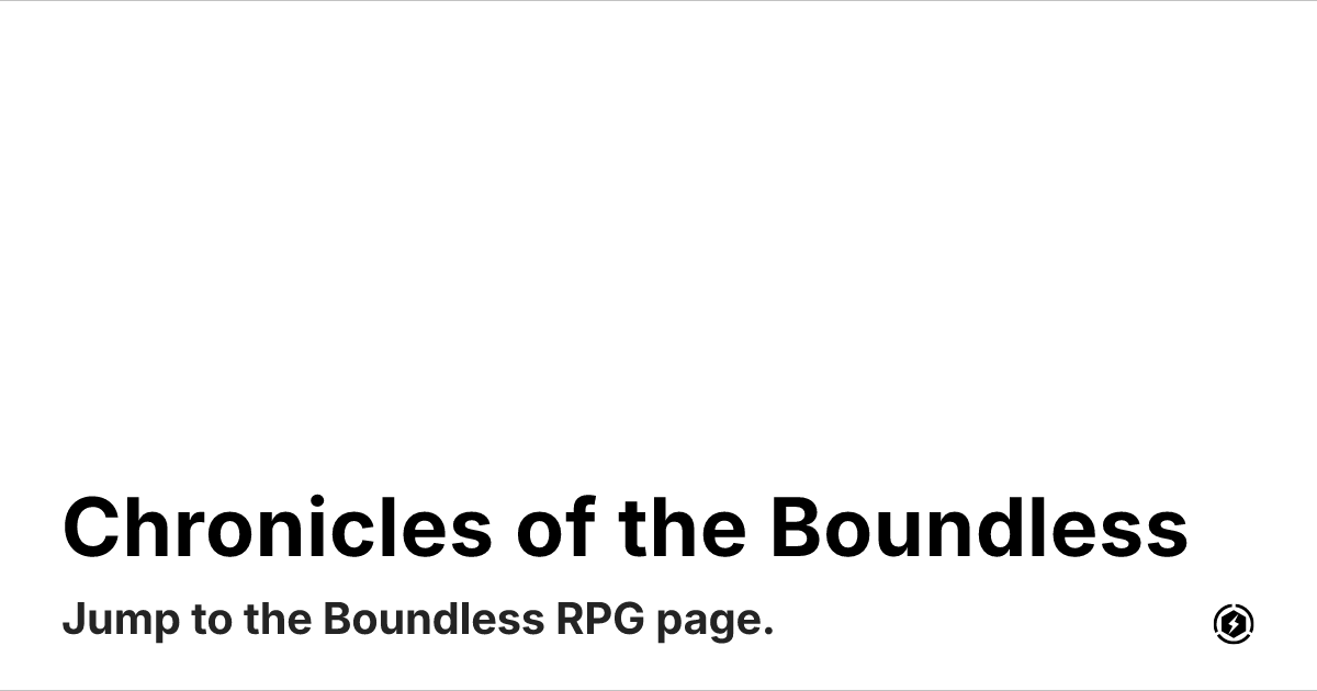 OG image preview for Chronicles of the Boundless