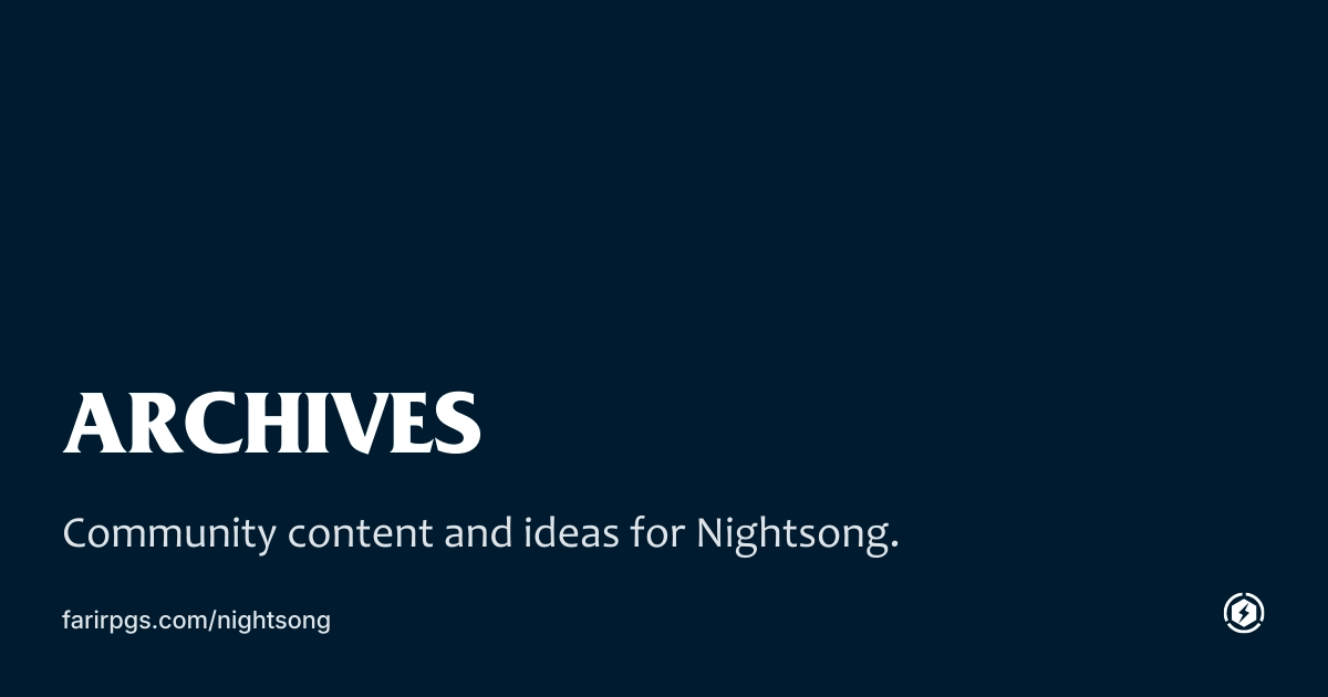 OG image preview for Nightsong Archives - Nightsong