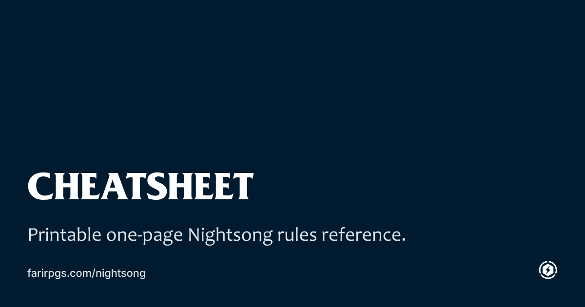 OG image preview for Cheatsheet - Nightsong