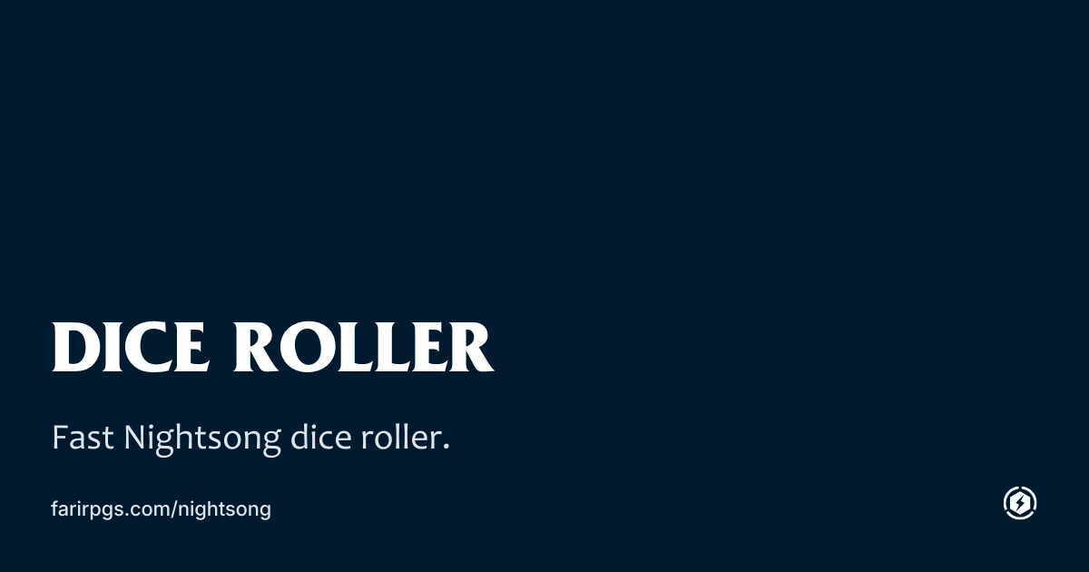 OG image preview for Dice Roller - Nightsong