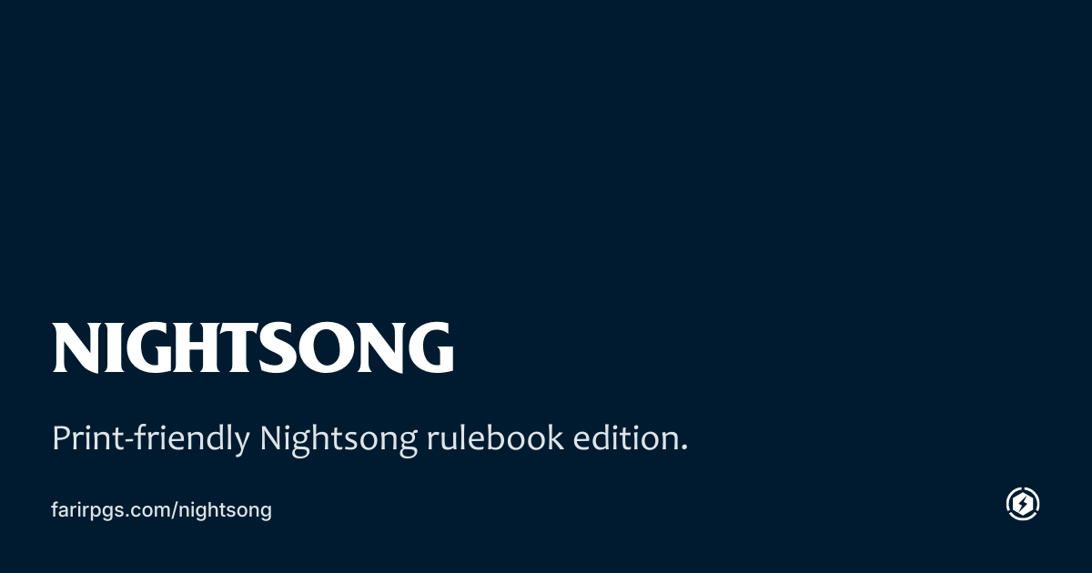 OG image preview for Nightsong Rulebook - Print-Friendly