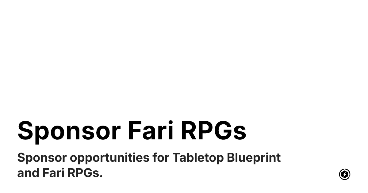 OG image preview for Sponsor Fari RPGs