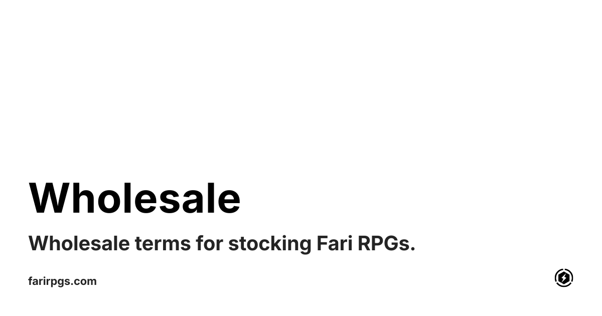 OG image preview for Wholesale